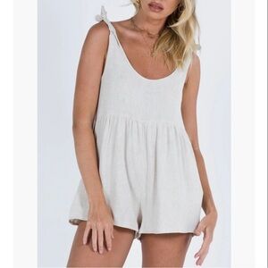 Urban Outfitters Light Beige Sleeveless Romper